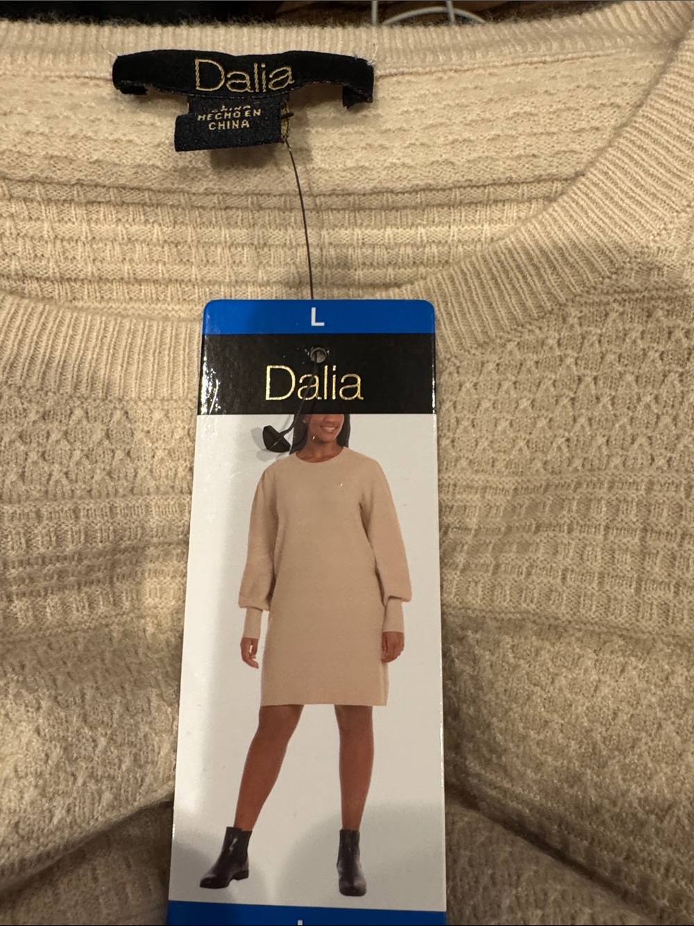 Dalia Cream Balloon-Sleeve Mini Dress